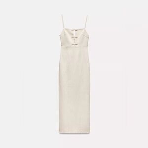 Zara Cut Out Bows Midi Dress